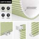 LazBlinds Cordless Cellular Shades, No Tools No Drill Light Filtering Honeycomb Shades Pleated Blinds for Windows, 23'' W x 64'' H, Green