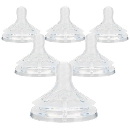 Silicone Bottle Nipples for Philips Avent Natural Baby Bottles,Size 5 Nipple,6m+,Flast Flow, 8 Count
