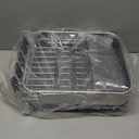 KitchenAid Compact, Space Saving Rust Resistant Dish Rack, with Angled Self Draining Drain Board and Removable Flatware Caddy, 16.06-Inch, Gray