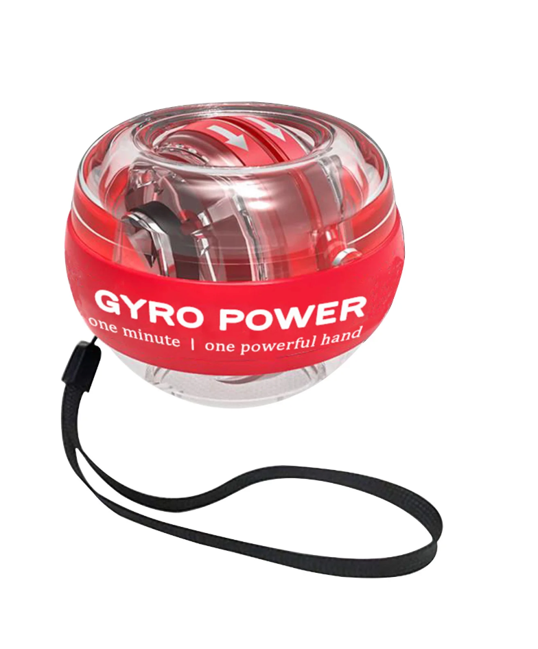 Wrist Trainer/Strengthener Gyro Ball Auto-Start Gyroscopic Forearm Exerciser for Strengthen Arms, Fingers, Wrist Bones and Muscles （Red Without Light）