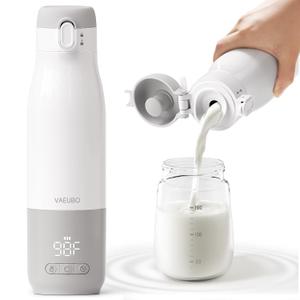 Portable Bottle Warmer for Travel– Dual Heating Modes for Breast Milk & Water, 9000mah with Fast Heating & Long Battery Life, 12 Ounces Large Capacity Baby Flask, 55W Baby Bottle Warmer for Breastmilk