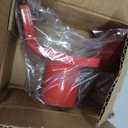 ForoGore Red Bottle Jack Adapter for 12t Jack Heavy Duty Steel Lifting Saddle for 3" & 4" Round Square Axle Tube Fits 1.65 Inch or Smaller Diameter Bottle Jack Accessories