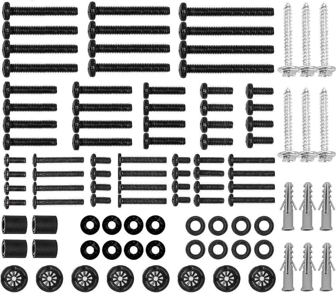 Suptek Universal TV Installation Hardware Kit Includes M4 M5 M6 M8 TV Sets Screws and Spacers for Most TVs Up to 80"/204cm YF-UVSP