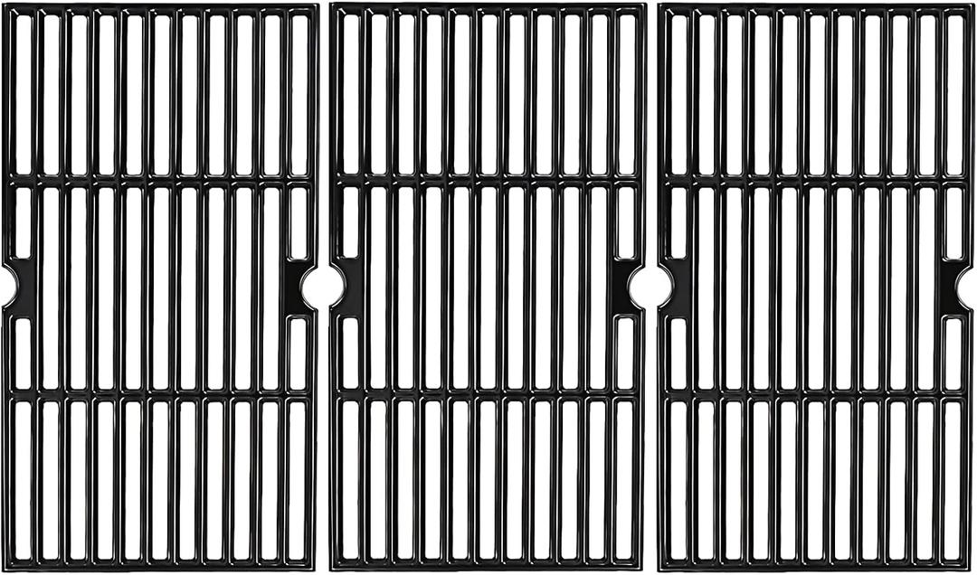 16 7/8" Porcelain Enameled Cast Iron Grill Cooking Grates Replacement for Charbroil 463441312 463432215 463461613 463436214 463436215 463441514 463440109 463436213 463420508 Gas Grill Grate Parts