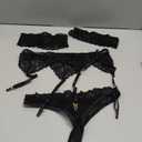 SNATROY Women's Lingerie Lace Sexy Panty Garter Lingerie Boudoir Outfits, L