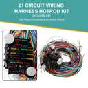 Universal Extra Long Wires 21 Circuit Wiring Harness Hotrod Kit Compatible with GM Chevy Universal Automotive Wiring