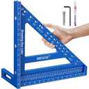 8.5 Inch Large Carpenter Square  Multi-Angle Measuring and Marking & Creating Spacing Marks,15-90 Degrees Angle Marking Square,Marking Gauge