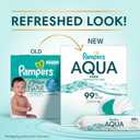 Pampers Aqua Pure Baby Wipes, 99% Water, Fragrance Free, 336 Baby Wipes Total (6X Flip-Top Packs) [Packaging May Vary]