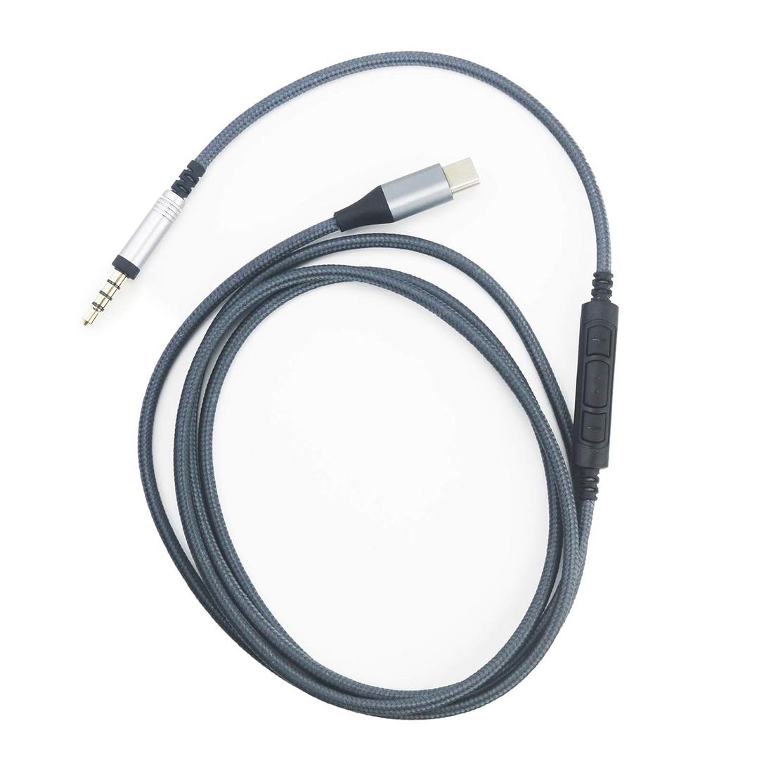 NewFantasia USB C Audio Cable Compatible with Beats Solo Pro, Solo3, Studio Pro, Studio3 Detox Mixr Executive Headphone, Remote Volume Mic Compatible with Samsung Galaxy for Oneplus Android Phone