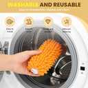 2 x SetSail Dusters for Cleaning Compatible with Swiffer Small Microfiber Duster Refills 4pcs Reusable Duster Refill with 1 Handle Washable Duster Cleaner Kit for Furniture, Car Interior, Blind (Orange)