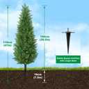4FT Artificial Cedar Topiary Trees Realistic Fake Plants with Ground Spike