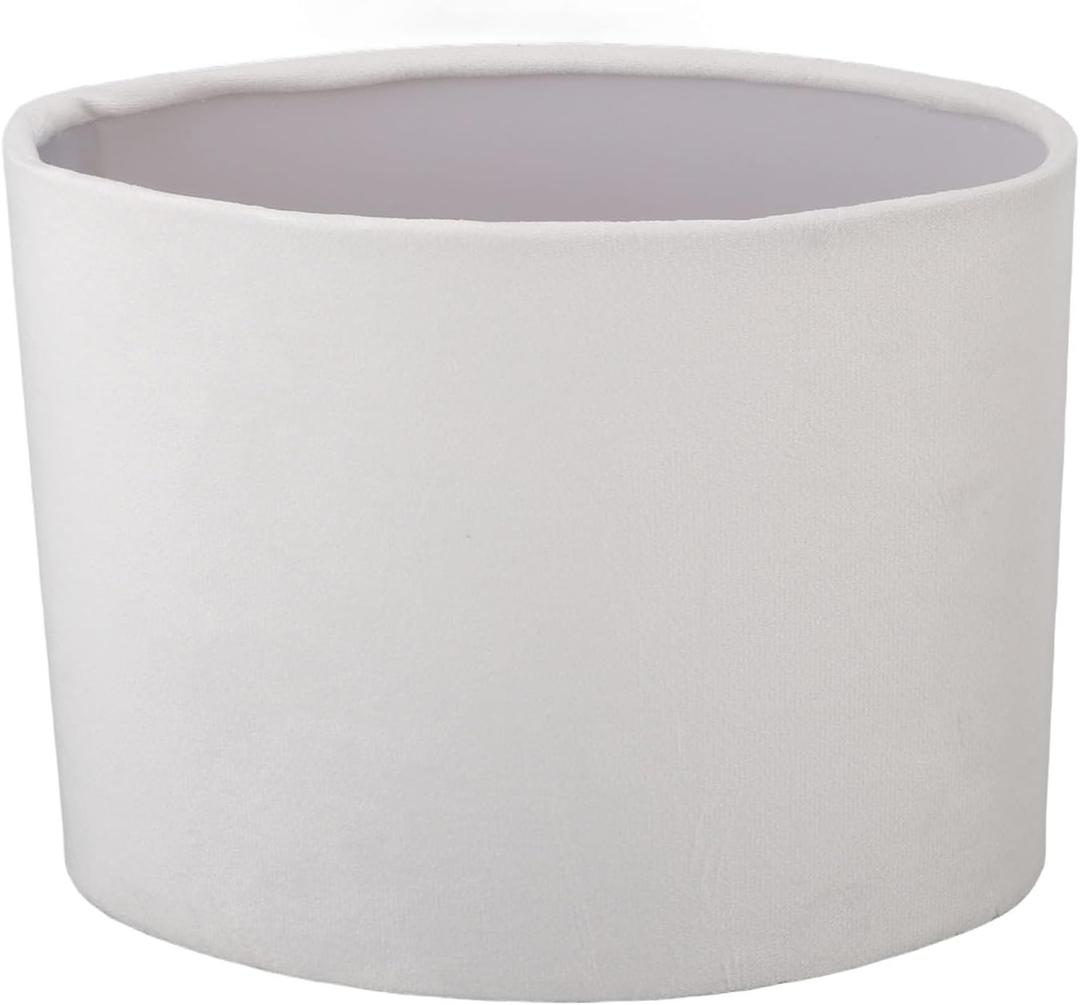 Oval Lamp Shade Modern Cloth Lampshade E27 E14 Universal Use Lamp Cover Wall Light Shades Pendant Light Shade Desk Light Shade Oval Shaped Lamp Cover for Table Floor Lamp (White)