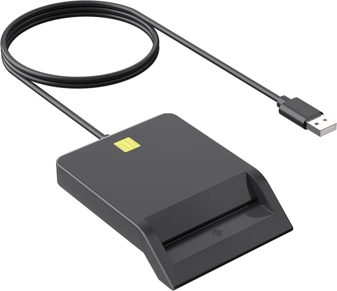 CAC Reader, USB-A CAC Card Reader Military, DOD Military USB Common Access CAC Smart Card Reader, Compatible with Windows, Mac OS