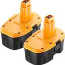 Replacement for Dewalt 18V Battery Ni-Mh 5000Ah Compatible with DC9098 DC9096 DC9099 DC970 DW9095 DW9096 DE9039 DE9095 DE9096 DE9098 DW9098 DW9099 2pack Batteries