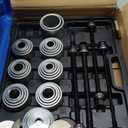 37Pcs Pull and Press Sleeve Kit, Bushing Press Kit for Most Engine Cars Vehicles, Universal Seal Bearing Bushing Removal Installation Tool Kit 4 Pulling Spindles with Nuts Case