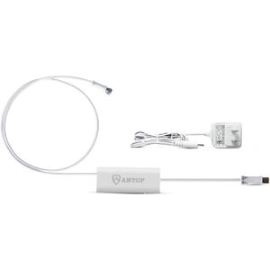 ANTOP Antenna Smartpass Amplifier TV Signal Booster with High Gain & Low Noise & Built-in 4G LTE Filter -3ft and 0.3ft Coaxial Cables, USB Power Adapter and 5ft USB Cable Included