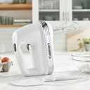 Cuisinart Power Advantage 5-Speed Hand Mixer, 220W-Motor Hand Blender Electric Mixer with 5 Speed Settings, Extra-Long Dishwasher-Safe Beaters, 60-Inch Swivel Cord, HM-50, White