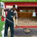 Large Chicken Poop Scooper, Chicken Coop Accessories,Metal Litter Scooper For Chicken,Chicken Coop Cleaning Tools,Heavy Duty Poop Shovel For Chicken Coop Accessories,Chicken Coop Must Haves (Black)