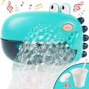 Lehoo Castle Bath Bubble Machine, Light Up Musical Bubble Bath Toys for Toddlers 1-3 Automatic Bubble Maker for Bathtub Dinosaur Toys for Bath