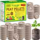 Legigo 100 Pcs 30mm Peat Pellets Seed Starter Soil Pods- Seedling Soil Block Peat Pods for Seed Starting, Compressed Seed Pod Starter Plugs for Garden Plant Cuttings Herb Flower and Vegetables