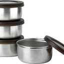 8.5 oz Stainless Steel Lidded Bowls, 4 Pack Unbreakable Small bowls with BPA-free Plastic Lids for Meal Prep, Cooking, Snacks, Leftovers