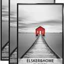 ELSKER&HOME 24x36 Poster Frame 3 Pack, Black Picture Frame for Horizontal or Vertical Wall Mounting, Sturdy and Scratch-proof