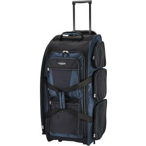 Travelers Club Xpedition 30 Inch Multi-Pocket Upright Rolling Duffel Bag (Rivera Blue)