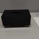 YoBa Thick Black Acrylic Tissue Box Holder Rectangular Tissue Box Dispenser with Gold Plated Aluminum Legs for Bathroom, Kitchen, Bedroom, Office, Hotel and Restaurant (Rectangle)