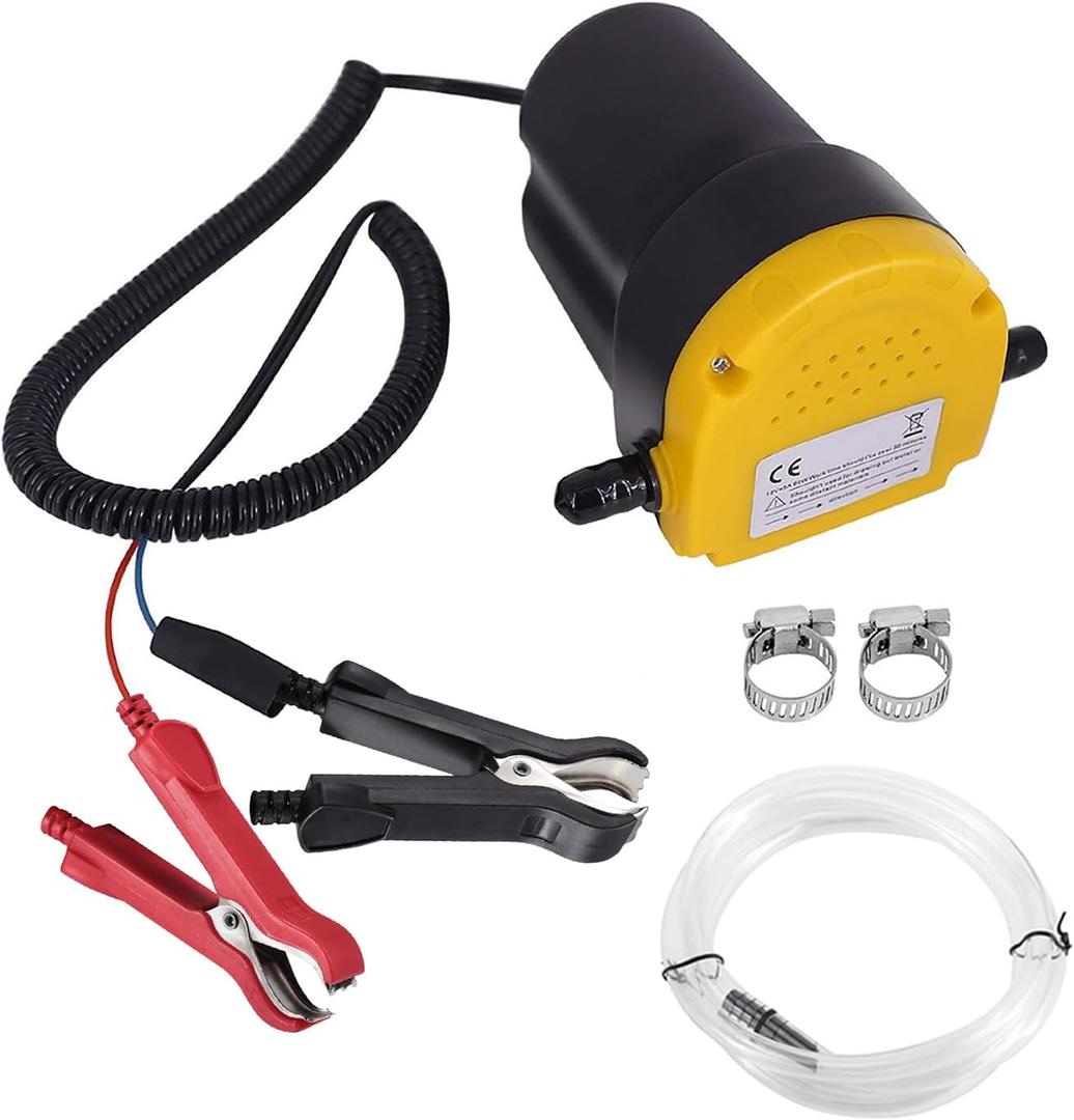 AIGMISON 12V 80W Oil Change Pump Extractor,Upgraded Electric Oil Pump with Overload Protection,Motor Oil Diesel Fluid Transfer Pump,Oil Transfer Pump with Tubes