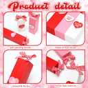 Tradder 6 Pcs Valentine's Day Table Decorations Valentines Table Block Sign Wooden Tiered Tray Decor Love Sign Tabletop Centerpieces, Hug Kiss Me- Gifts for Anniversary Home Wedding Party Supplies