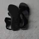 Clarks() Women's Ankle Strap Sandal (8 Wide, Black Textile)