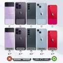 3 x 2 Pack Universal Phone Tether Tab Set, Phone Strap Replacement Part w/Anti-Slip Transparent TPU & Grey Nylon Material, Cell Phone Patch Compatible with Most Lanyards, Wrist Straps, and Cases