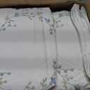 Laura Ashley - King Quilt Set, Super Soft & Breathable Embroidered Bedding with Matching Sham(s), Floral Home Decor (Floral Embroidery Blue, King)