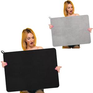 Hushee 2 Pack Extra Large Dish Drying Mat 30 x 24 XL Microfiber Absorbent Dish Pads Large Size Dishes Drainer Mats for Countertop, Sink, Refrigerator or Dryer, 30 x 24 inch