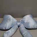 Bow Pillow - Big Coquette Throw Pillow - Bow Shaped Pillow - Silky Satin - Coquette Decor - Bow Room - Baby Blue Pillow - Nursery Decorations - Cute Room (Baby Blue)