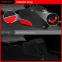 Motorcycle Cover Waterproof Outdoor Storage with Lock-Holes, Storage Bag & Night Reflective Design, Heavy Duty Protection Powersports Vehicle Covers Fits up to 96.5"-116" (420D Red, 96.5")