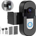 Anti-Theft Video Ring Doorbell Mount, Compatible with Video Doorbell, No Drill Adjustable Mounting Bracket Holder for Wireless Doorbells in Apartments, Enhanced Protection Ring Camera Mount Bracket