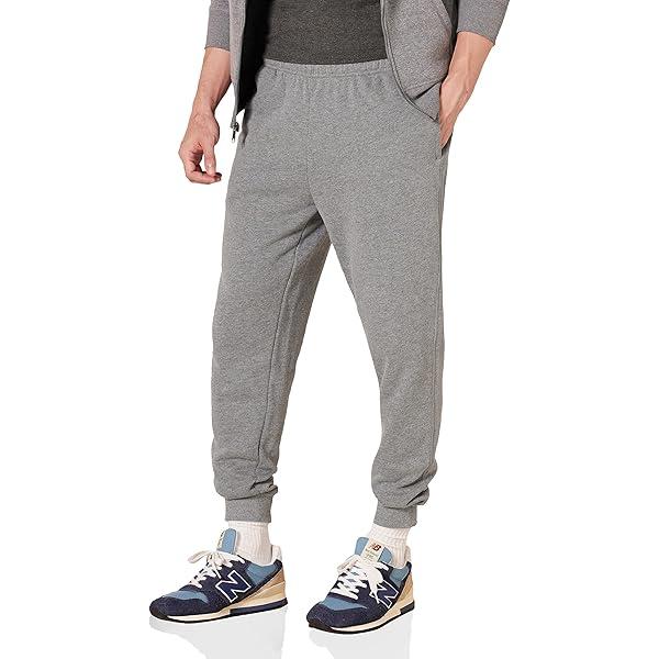 Amazon Essentials Joggers for Men, Cotton, Slim-Fit, Comfortable, Stylish, L, Grey