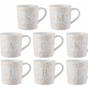 Parker Lane Coffee Mug Set, Letter C & L, And  Paper Mate Flair Felt Tip Pens | Medium Tip (0.7mm) | Mixed Retro Colours | Marker Pens for Kids and Adults to Colour in Journals and More | Pack of 10