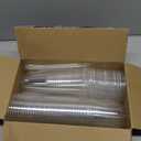 Alaeseje 50 Pack Clear Plastic Cups with Lids and Straws,12 oz Disposable Iced Coffee Cups,PET Crystal Cups,Round Bottom To Go Cup for Iced Coffee Juice Smoothie Cold Beverage