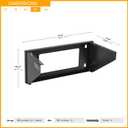 5U Wall Mount Vertical Rack Network Bracket Firm Constructed Easy Assembly Narrow Space Mounting Racks for AV & Stereo Equipment Black