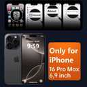 2 x MOCCA Strong Magnetic for iPhone 16 Pro Max Phone Case, [Compatible with Magsafe][16FT Mil-Grade Drop Protection] Slim Thin Translucent Matte Protective Cover Case for iPhone 16 Pro Max Case, Black