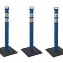 Cortina 03-747BRBC-3 EZ Grab Delineator 45" Post, Blue, 3 Count (Pack of 1)
