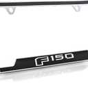 Ford F 150 License Plate Frame (2 Hole/Zinc, Chrome/Black)