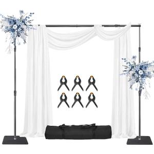 Heavy Backdrop Stand Kit, 10x8(W*H) ft Adjustable Photographic Background Stand Support System Kit, Suitable for Professional Photography, Wedding, Family Celebration, Party, Birthday