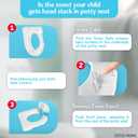 Fisher-Price 2-N-1 Potty Trainer with Flushing Sounds, Chart & Storage White Floor Potty Chair with Splash Guard, Removable Ring & Bowl, Patented Snap Safe Ring Technology
