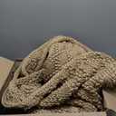 Knitted Weighted Blanket for Adult, Chunky Knit Weighted Throw for Sleep 60"*80" 20 Lbs, Cooling Breathable Machine Washable Fall Heavy Blanket for Room Decor (Beige, Queen)