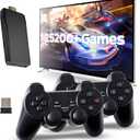Retro Game Console, Retro Gaming Console with Built-in 9 Emulators, 25200+Games, 4K HDMI Output, Dual 2.4GHz Wireless Controller, Plug and Play Video Game Console (Black)