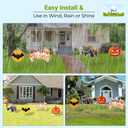 Yard Expressions 4pc Spooky Happy Halloween Yard Signs with Stakes - Easy to Install Halloween Yard Sign - Large 16" Waterproof Halloween Sign Yard  Durable, Reusable & Colorful Happy Halloween Lawn Sign