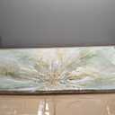 YJYart Green Flowers Canvas Wall Art Modern Paintings with Gold Foil Abstract Nature Wall Decorations for Home Office Living Room Bedroom 24" x 48"